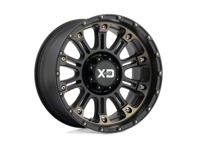 XD Hoss II Satin Black Machined Dark Tint 8-Lug Wheel; 20x9; 0mm Offset (15-19 Sierra 3500 HD SRW)