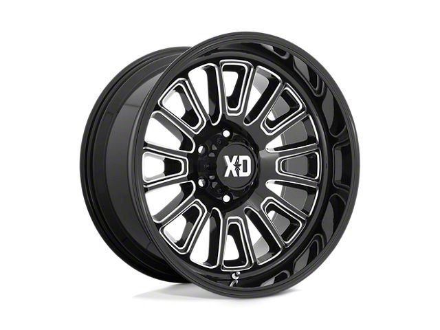 XD Rover Gloss Black Milled 8-Lug Wheel; 20x10; -18mm Offset (15-19 Sierra 3500 HD SRW)