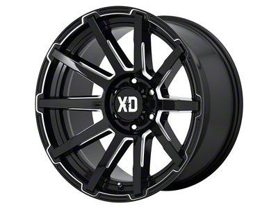 XD Outbreak Gloss Black Milled 6-Lug Wheel; 20x10; -18mm Offset (15-20 Tahoe)