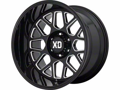 XD Grenade 2 Gloss Black Milled 6-Lug Wheel; 20x10; 12mm Offset (15-20 Yukon)