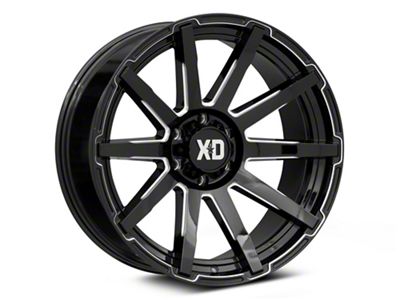 XD Outbreak Gloss Black Milled 6-Lug Wheel; 22x10; -18mm Offset (15-20 Yukon)