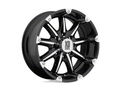 XD Badlands Gloss Black Machined 8-Lug Wheel; 18x9; -12mm Offset (17-22 F-250 Super Duty)