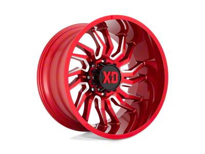 XD Tension Candy Red Milled 8-Lug Wheel; 22x10; -18mm Offset (17-22 F-250 Super Duty)