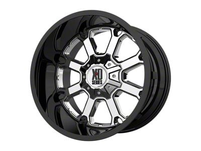 XD Buck 25 PVD Chrome Center with Gloss Black Lip 8-Lug Wheel; 20x10; -24mm Offset (17-22 F-350 Super Duty SRW)