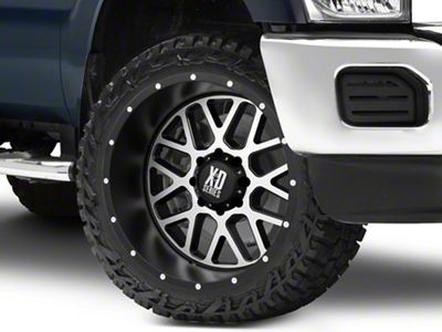 XD Grenade Satin Black Machined Face 8-Lug Wheel; 22x12; -44mm Offset (17-22 F-350 Super Duty SRW)