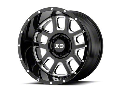 XD Delta Gloss Black Milled 6-Lug Wheel; 22x14; -76mm Offset (99-06 Sierra 1500)