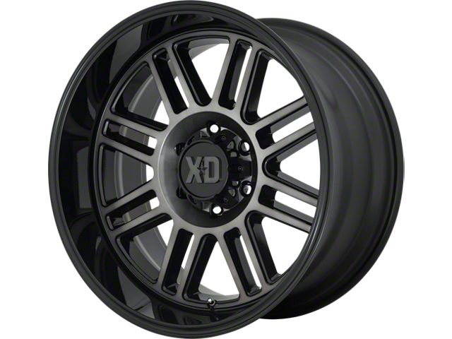 XD Cage Gloss Black with Gray Tint 6-Lug Wheel; 20x9; 18mm Offset (99-06 Silverado 1500)