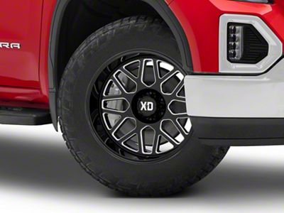 XD Grenade 2 Gloss Black Milled 6-Lug Wheel; 20x9; 0mm Offset (19-24 Sierra 1500)