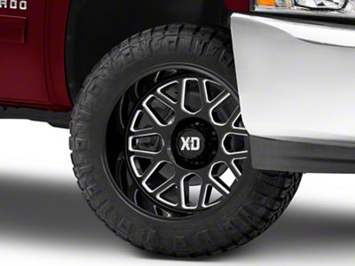 XD Grenade 2 Gloss Black Milled 6-Lug Wheel; 20x10; -18mm Offset (07-13 Silverado 1500)