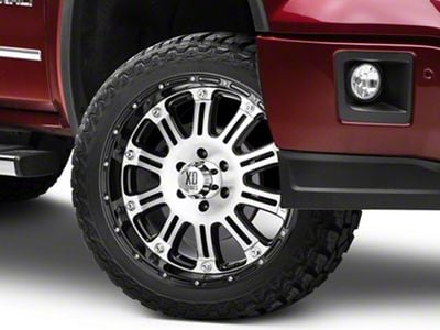 XD Hoss Gloss Black Machined 6-Lug Wheel; 22x9.5; 30mm Offset (14-18 Sierra 1500)