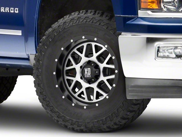 XD Grenade Satin Black Machined 6-Lug Wheel; 18x9; -12mm Offset (14-18 Silverado 1500)