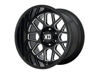 XD Grenade 2 Gloss Black Milled 6-Lug Wheel; 18x9; 18mm Offset (2024 Ranger)