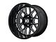 XD Grenade 2 Gloss Black Milled 6-Lug Wheel; 18x9; 18mm Offset (2024 Ranger)