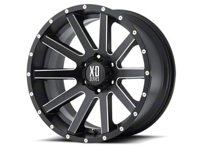 XD Heist Satin Black Milled 6-Lug Wheel; 20x10; -24mm Offset (2024 Ranger)