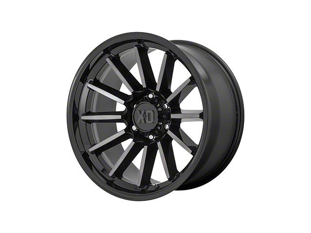 XD Luxe Gloss Black Machined with Gray Tint 6-Lug Wheel; 20x9; 18mm Offset (2024 Ranger)