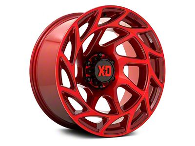 XD Onslaught Candy Red 6-Lug Wheel; 22x12; -44mm Offset (2024 Ranger)