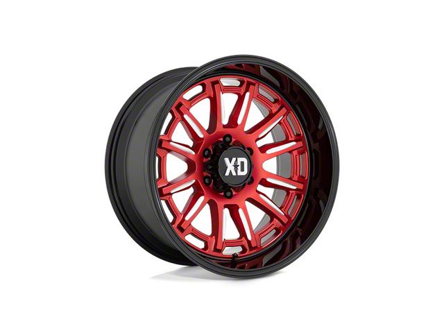 XD Phoenix Candy Red Milled with Black Lip 6-Lug Wheel; 20x9; 0mm Offset (2024 Ranger)