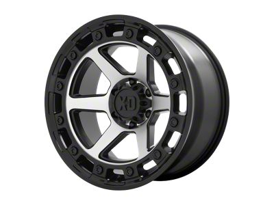 XD Raid Satin Black Machined 6-Lug Wheel; 20x10; -18mm Offset (2024 Ranger)