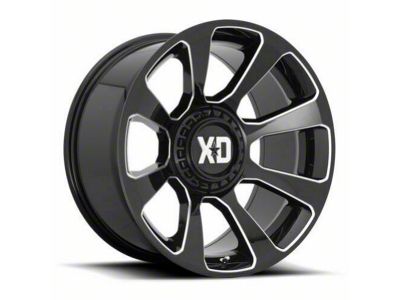 XD Reactor Gloss Black Milled 6-Lug Wheel; 20x9; 18mm Offset (2024 Ranger)