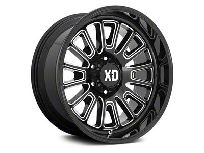 XD Rover Gloss Black Milled 6-Lug Wheel; 24x12; -44mm Offset (2024 Ranger)