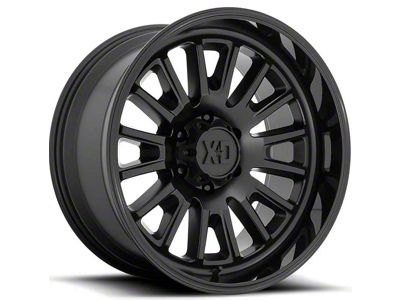 XD Rover Satin Black with Gloss Black Lip 6-Lug Wheel; 20x9; 18mm Offset (2024 Ranger)