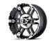 XD Spy Gloss Black Machined 6-Lug Wheel; 20x8.5; 18mm Offset (2024 Ranger)