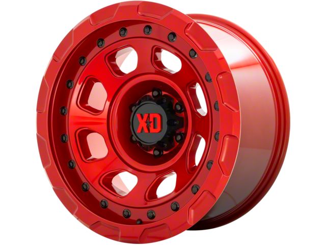 XD Storm Candy Red 6-Lug Wheel; 17x9; 0mm Offset (2024 Ranger)