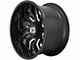 XD Tension Gloss Black Milled 6-Lug Wheel; 22x12; -44mm Offset (2024 Ranger)