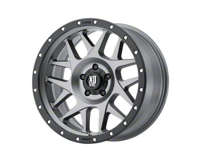 XD Bully Matte Gray with Black Ring 5-Lug Wheel; 20x10; -24mm Offset (94-01 RAM 1500)