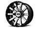 XD Heist Chrome Center with Gloss Black Milled Lip 5-Lug Wheel; 20x12; -44mm Offset (94-01 RAM 1500)