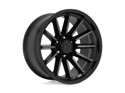 XD Luxe Gloss Black Machined with Gray Tint 5-Lug Wheel; 22x10; -18mm Offset (94-01 RAM 1500)