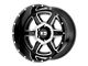 XD Fusion Gloss Black Machined 8-Lug Wheel; 20x12; -44mm Offset (94-02 RAM 2500)