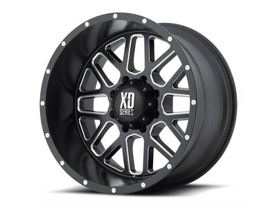 XD Grenade Satin Black Milled 8-Lug Wheel; 20x12; -44mm Offset (94-02 RAM 3500 SRW)