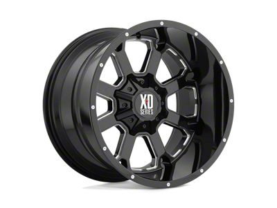 XD Buck 25 Gloss Black Milled 8-Lug Wheel; 20x9; 0mm Offset (99-07 F-250 Super Duty)