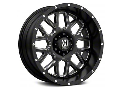 XD Grenade Satin Black Milled 6-Lug Wheel; 20x9; 0mm Offset (99-06 Sierra 1500)