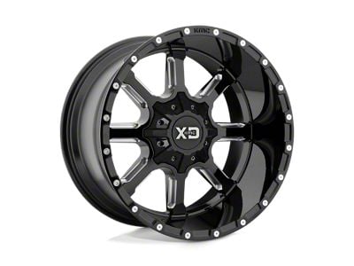 XD Mammoth Gloss Black Milled 6-Lug Wheel; 20x9; 18mm Offset (99-06 Sierra 1500)