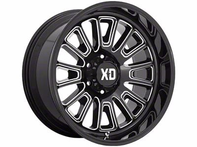 XD Rover Gloss Black Milled 6-Lug Wheel; 20x9; 18mm Offset (99-06 Sierra 1500)