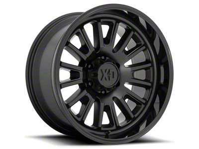 XD Rover Satin Black with Gloss Black Lip 6-Lug Wheel; 22x12; -44mm Offset (99-06 Sierra 1500)