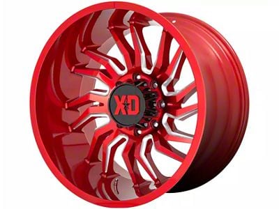 XD Tension Candy Red Milled 6-Lug Wheel; 22x12; -44mm Offset (99-06 Sierra 1500)
