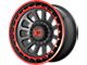 XD Omega Satin Black Machined with Red Tint 6-Lug Wheel; 17x9; -12mm Offset (99-06 Silverado 1500)