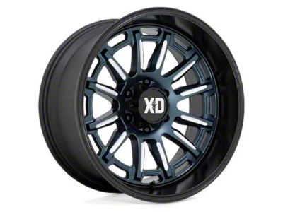 XD Phoenix Metallic Blue Milled with Black Lip 6-Lug Wheel; 20x10; -18mm Offset (99-06 Silverado 1500)