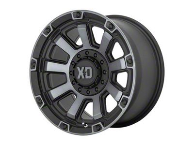 XD Gauntlet Satin Black with Gray Tint 6-Lug Wheel; 17x9; 0mm Offset (23-24 Canyon)