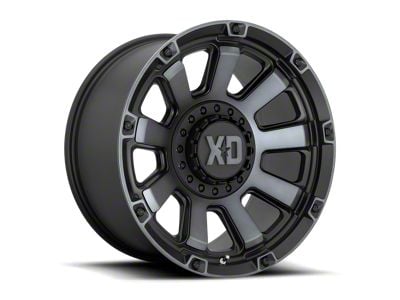 XD Gauntlet Satin Black with Gray Tint 6-Lug Wheel; 20x10; -18mm Offset (23-24 Canyon)