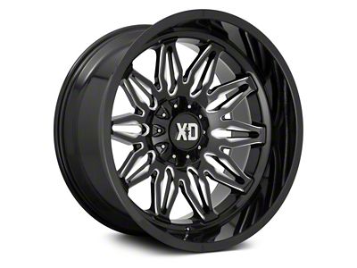 XD Gunner Gloss Black Milled 6-Lug Wheel; 20x10; -18mm Offset (23-24 Canyon)