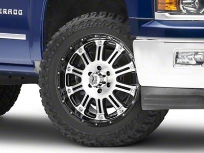 XD Hoss Gloss Black Machined 6-Lug Wheel; 22x9.5; 30mm Offset (23-25 Canyon)