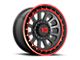 XD Omega Satin Black Machined with Red Tint 6-Lug Wheel; 17x9; -12mm Offset (23-25 Canyon)