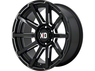 XD Outbreak Gloss Black Milled 6-Lug Wheel; 18x9; 0mm Offset (23-24 Canyon)