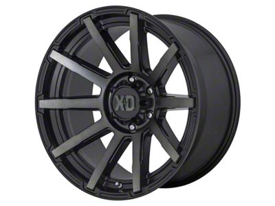 XD Outbreak Satin Black with Gray Tint 6-Lug Wheel; 20x10; 12mm Offset (23-24 Canyon)