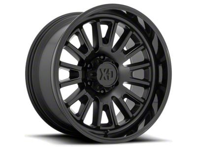 XD Rover Satin Black with Gloss Black Lip 6-Lug Wheel; 22x12; -44mm Offset (23-24 Canyon)