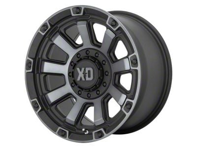 XD Gauntlet Satin Black with Gray Tint 6-Lug Wheel; 20x9; 0mm Offset (23-24 Colorado)